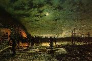 Atkinson Grimshaw In Peril oil on canvas